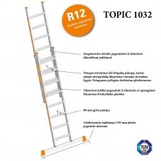 Viengubos išskleidžiamos kopėčios Layher TOPIC 1032